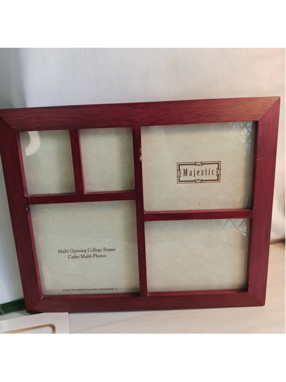 Lot Of Photo Collage 8x10. 2 Matts, 2 Green Frames, 1 Red Retro Family Pictures